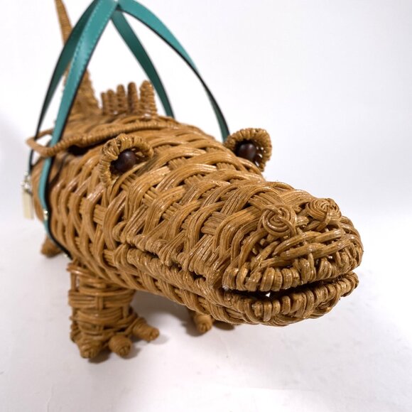 RARE KATE SPADE 'Swamped Wicker 3D Alligator' Bag - Picture 2 of 12